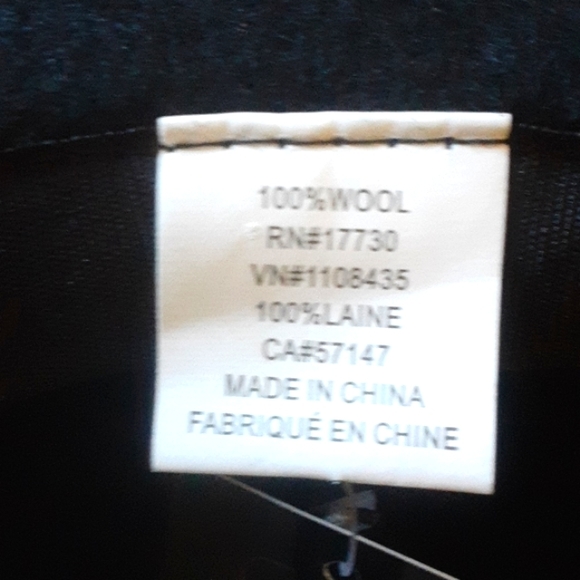 Black Wool Hat with Braided Trim - Picture 3 of 4